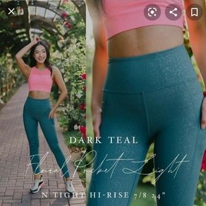 Dark Teal Floral Pocket LNT